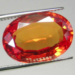 6.15 ct OVAL CUT ORANGE SAPPHIRE   -AAA - Natural Gemstone
