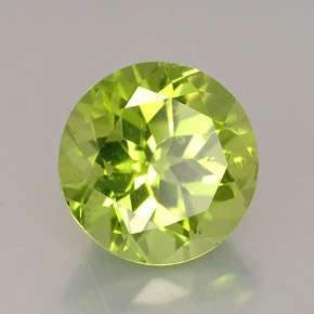 1.2 ct round diamond cut PERIDOT - August Birthstone