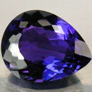 30.85 ct MUSEUM SIZE  ATTRACTIVE PURPLE AMETHYST PEAR CUT
