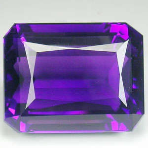 33.45 ct  MUSEUM SIZE DEEP PURPLE AMETHYST EMERALD  CUT Gemstone