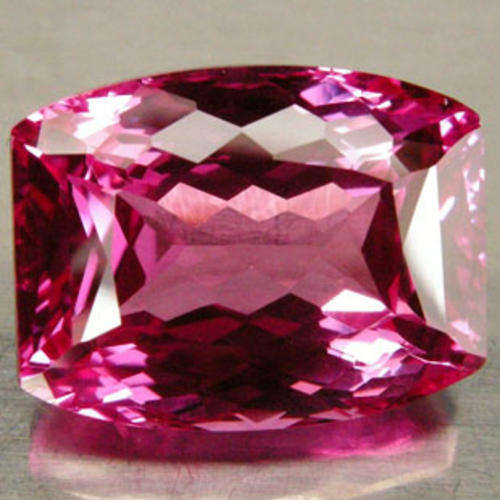 28.80 ct  DAZZLING PINK TOPAZ CUSHION CUT