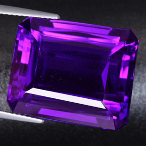 MASSIVE 32.28  ct AMAZING EMERALD CUT PURPLE AMETHYST GEMSTONE