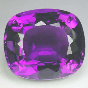 22.95 ct SPECTACULAR  DEEP PURPLE AMETHYST CUSHION CUT GEMSTONE