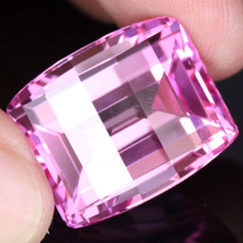 FULL OF FIRE 39.15 ct BARREL SHAPE HOT PINK TOPAZ GEMSTONE FROM  BRAZIL