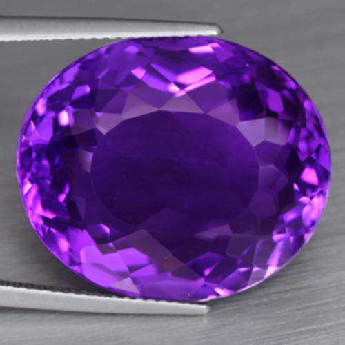 31.55 ct AWESOME OVAL CUT DEEP PURPLE AFRICAN AMETHYST GEMSTONE