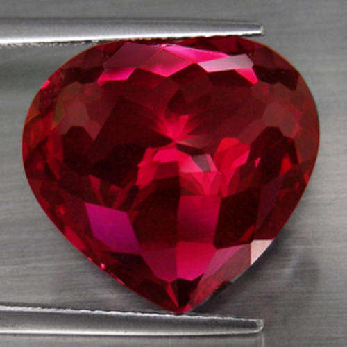 Exceptional 18.4 CT. HEART Shape Blood Red TOPAZ gemstone - Be my Valentine!