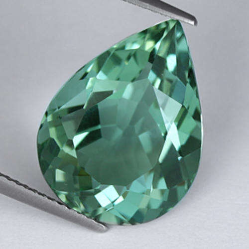 HUGE 31.40 ct SPECTACULAR PEAR CUT GREEN AMETHYST AFRICA  Gemstone - Prasiolite
