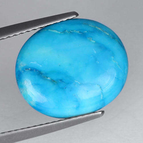 7.96 CT. GOOD GREENISH BLUE OVAL CABOCHON TURQUOISE Gemstone