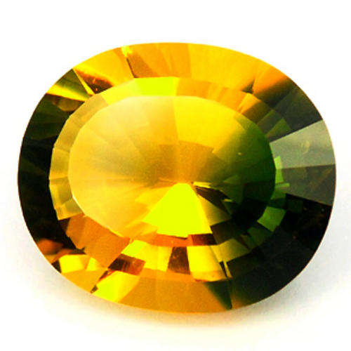 26.48  ct ASTOUNDING!! OVAL CUT GREEN& GOLD QUARTZ Gemstone