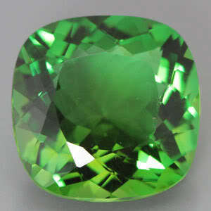 21.85 Ct.Ravishing! Green Cushion Cut Amethyst Rare  Gemstone