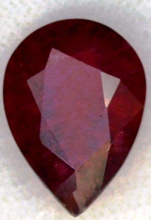 HUGE 6.4 ct PEAR CUT HOT BLOOD RED RUBY  Gemstone