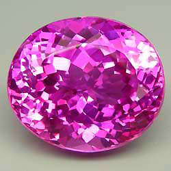 Museum Size 40.24 ct ALLURING~ OVAL TOP HOT PINK NATURAL TOPAZ Gemstone