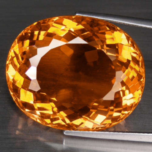 HUGE MAGNIFFICENT 43.9 ct  OVAL FACETED GOLDEN YELLOW CITRINE Gemstone