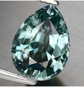 3.60 ct PEAR CUT GREEN SONGEA SAPPHIRE Gemstone