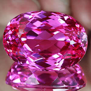 28.6 ct  RASPBERRY PINK SAPPHIRE OVAL ROSE CUT Gemstone