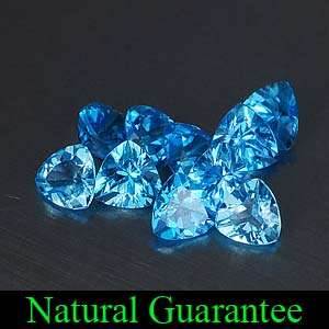 2.55 ct  10 Pcs Trilliant Cut  Natural Swiss Blue Topaz Gemstones