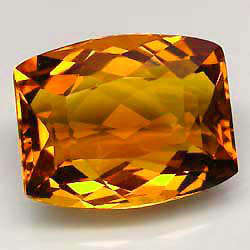 16.93 ct  ANTIQUE CUSHION CUT BURNT ORANGE CITRINE  Gemstone