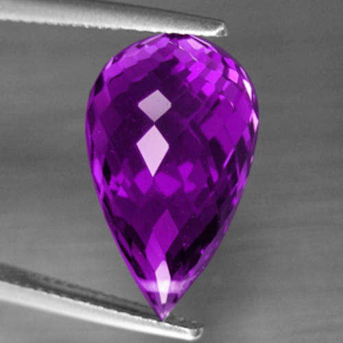 HUGE 22.40 ct TOP PURPLE BRIOLETTE DRILLED AMETHYST  Gemstone