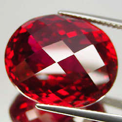 HUGE 26.72 ct OVAL PORTUGUESE CUT NOBLE RED TOPAZ Gemstone