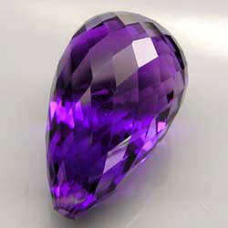 25.52 ct BLAZING~ BRIOLETTE ROYAL PURPLE AMETHYST GEMSTONE