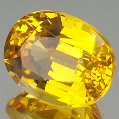 CERTIFIED 3.04 ct AAA EXQUISITE OVAL FACETED CUT CANARY YELLOW SONGEA SAPPHIRE -AAA
