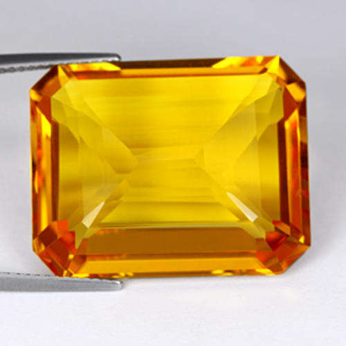 MASSIVE 39.33 ct ABSOLUTELY FABULOUS EMERALD CUT CITRINE Gemstone