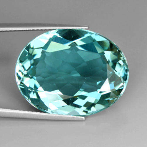 25.24 ct MAGNIFICENT GREENISH BLUE OVAL CUT AQUAMARINE Gemstone