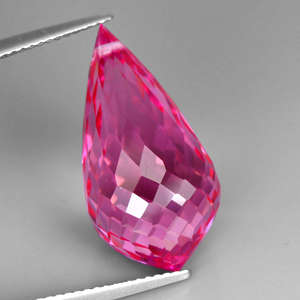 22.22 ct SPARKLING TOP PINK BRIOLETTE CUT TOPAZ Gemstone