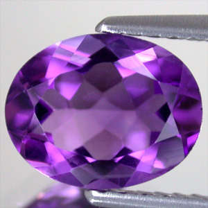 10.70 ct PURPLE OVAL FACETED  CUT AMETHYST UNHEATED Gemstone