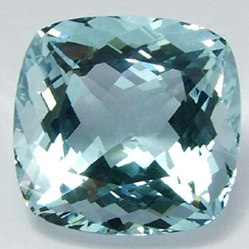 26.86 ct Spectacular !! Cushion Cut Blue Aquamarine Quartz Gemstone