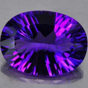 7.60 ct AMAZING TOP AAA PURPLE OVAL CONCAVE CUT AMETHYST Gemstone