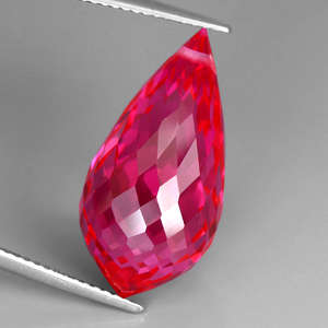 22.64 ct  AAA RASPBERRY BRIOLETTE CUT TOPAZ  Gemstone