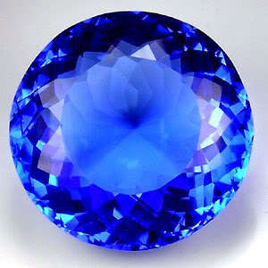 15.60  ct.RAVISHING BLUE TANZANITE QUARTZ ROUND FACETED CUT Gemstone