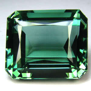 21.55 ct STUNNING OCTAGON FACETED CUT GREEN AMETHYST  - Prasiolite Gemstone