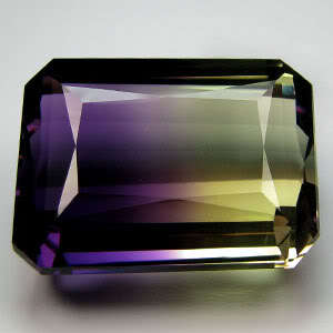 8.80 ct.AWESOME BI-COLOUR PURPLE EMERALD CUT AMETRINE   Gemstone