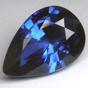 3.35 ct  Dream Pear Cut Cornflower Blue Sapphire Gemstone