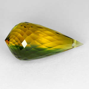 19.87 ct BEAUTIFUL GOLDEN & YELLOW QUARTZ BRIOLETTE  Gemstone