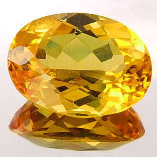 12.10 ct BEAUTIFUL GOLDEN YELLOW CITRINE OVAL CUT GEMSTONE