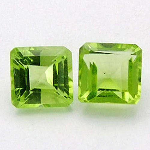 Perfect Pair - 1.54 ct/2PC Beautiful Natural Octagon Cut Peridot  Gemstone