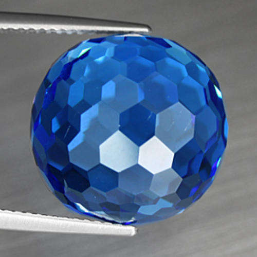 Huge 39.58 ct SPECTACULAR SWISS BLUE SPHERE SHAPE TOPAZ Gemstone