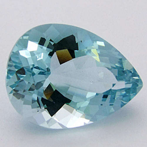 16.32 ct  ~GLISTENING  SEAFOAM BLUE AQUAMARINE PEAR CUT  QUARTZ Gemstone