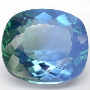 33.45 ct CHARMING CUSHION SHAPE BLUE&GREEN  QUARTZ Gemstone