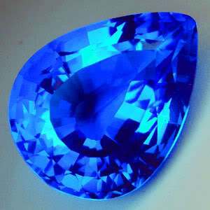 16.30 ct SPARKLING PEAR CUT TANZANITE BLUE QUARTZ  Gemstone