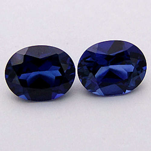 ** PAIR **  4.90 ct  OVAL MIDNIGHT  BLUE SAPPHIRE AFRICA GEMSTONE