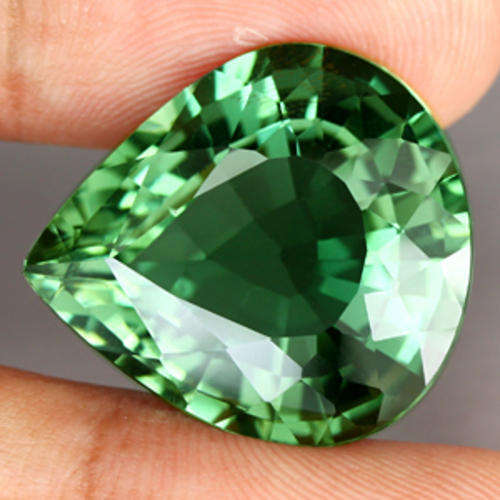 18.15 ct Marvelous Pear Cut Green Amethyst  - Prasiolite Gemstone