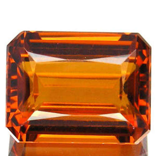 27.04 ct GOLDEN ORANGE BRAZIL CITRINE OCTAGON CUT GEMSTONE