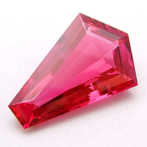10.36  ct  DAZZLING~ RED FANCY EMERALD CUT TOPAZ BRAZIL   Gemstone