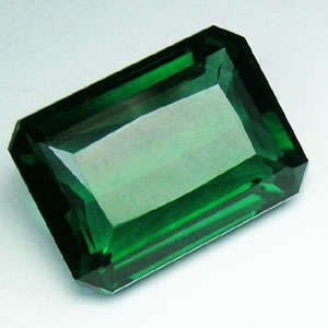 13.3 ct HUGE EMERALD CUT LAB  TSAVORITE GARNET Gemstone
