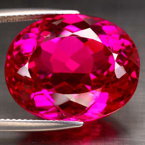 4.31 ct FLAMINGO PINK OVAL  CUT TOPAZ BRAZIL  Gemstone