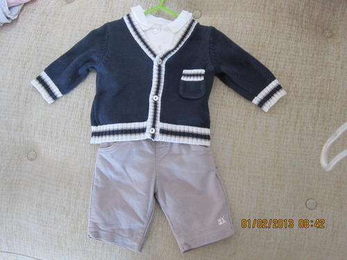 Gorgeous UK Designer  Emile et Rose 3 piece baby outfit.Age 1 month Exc cond
